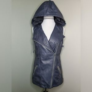MISS LONDON faux leather vest